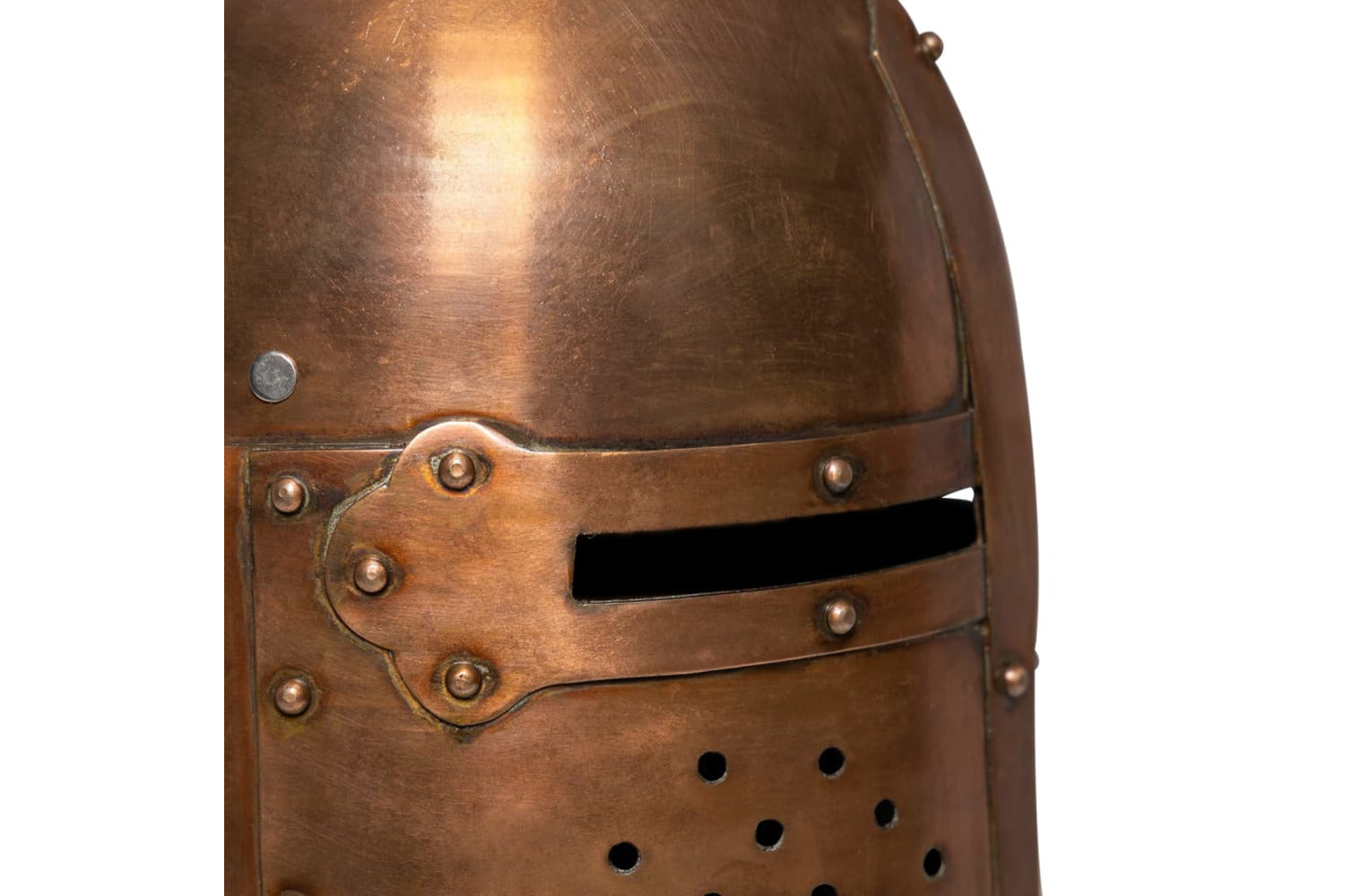 Vidaxl Medieval Knight Helmet Antique Replica Larp Copper Steel-6