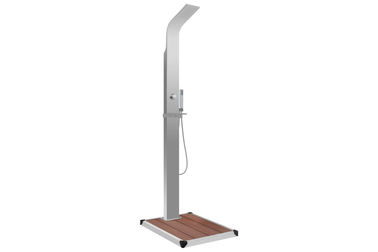 Vidaxl 3051287 Outdoor Shower With Tray Wpc Stainless Steel-2