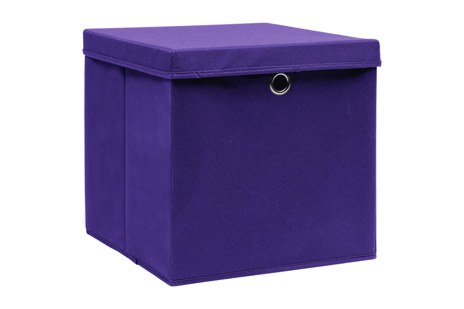 Vidaxl 288356 Storage Boxes With Lids 10 Pcs Purple 32x32x32 Cm Fabric-2