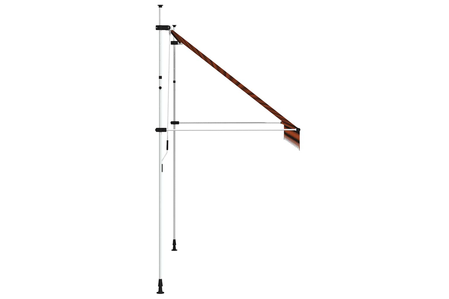 vidaXL 145837 Manual Retractable Awning 250cm Orange And Brown-3