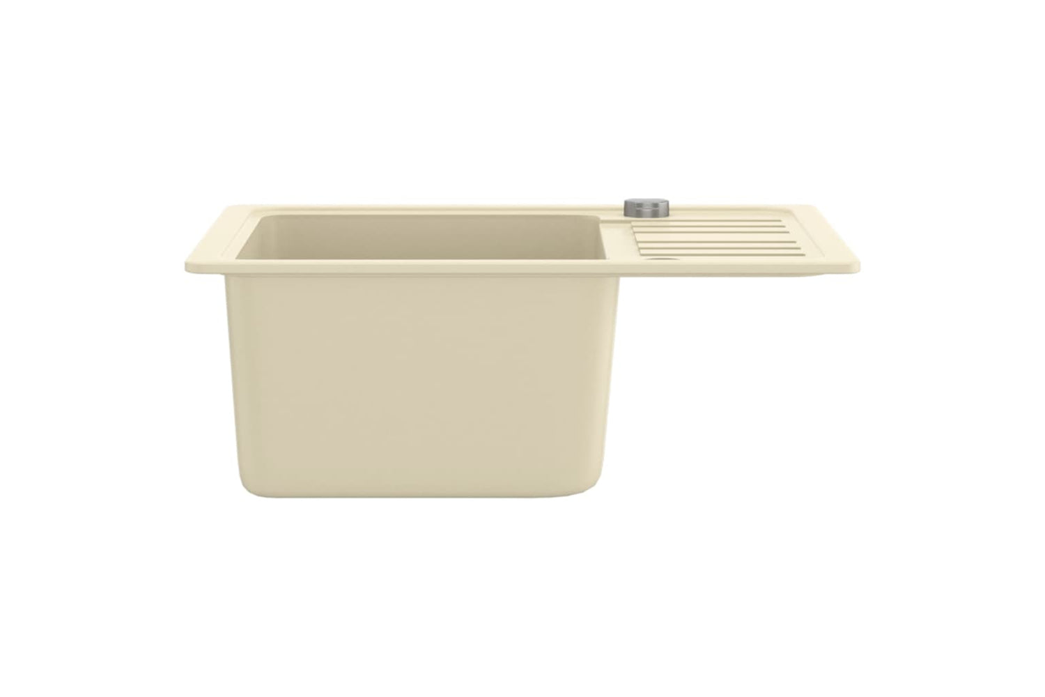 Vidaxl Granite Kitchen Sink Single Basin Beige-3