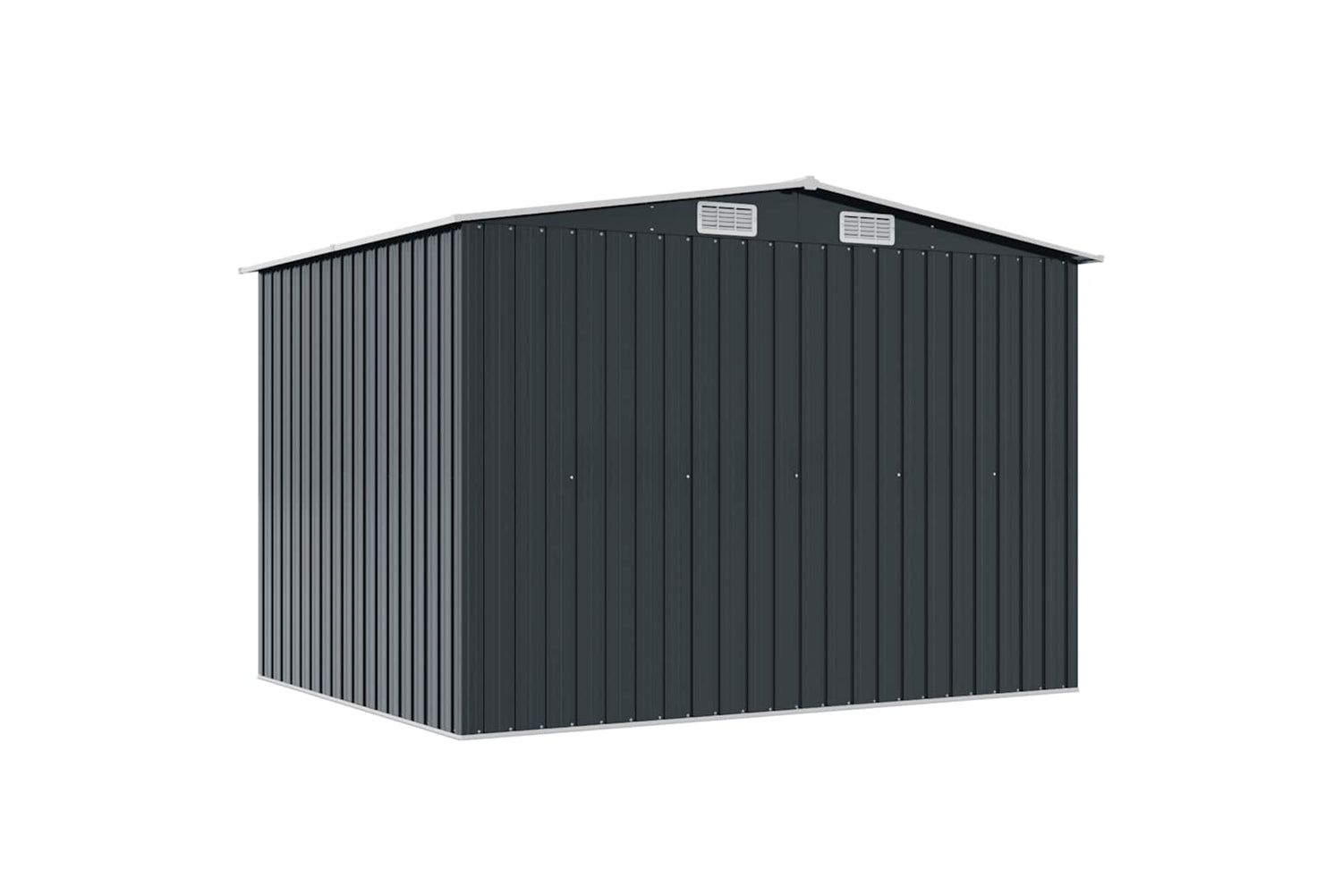 Vidaxl Garden Storage Shed Anthracite Steel 257x205x178 Cm-7