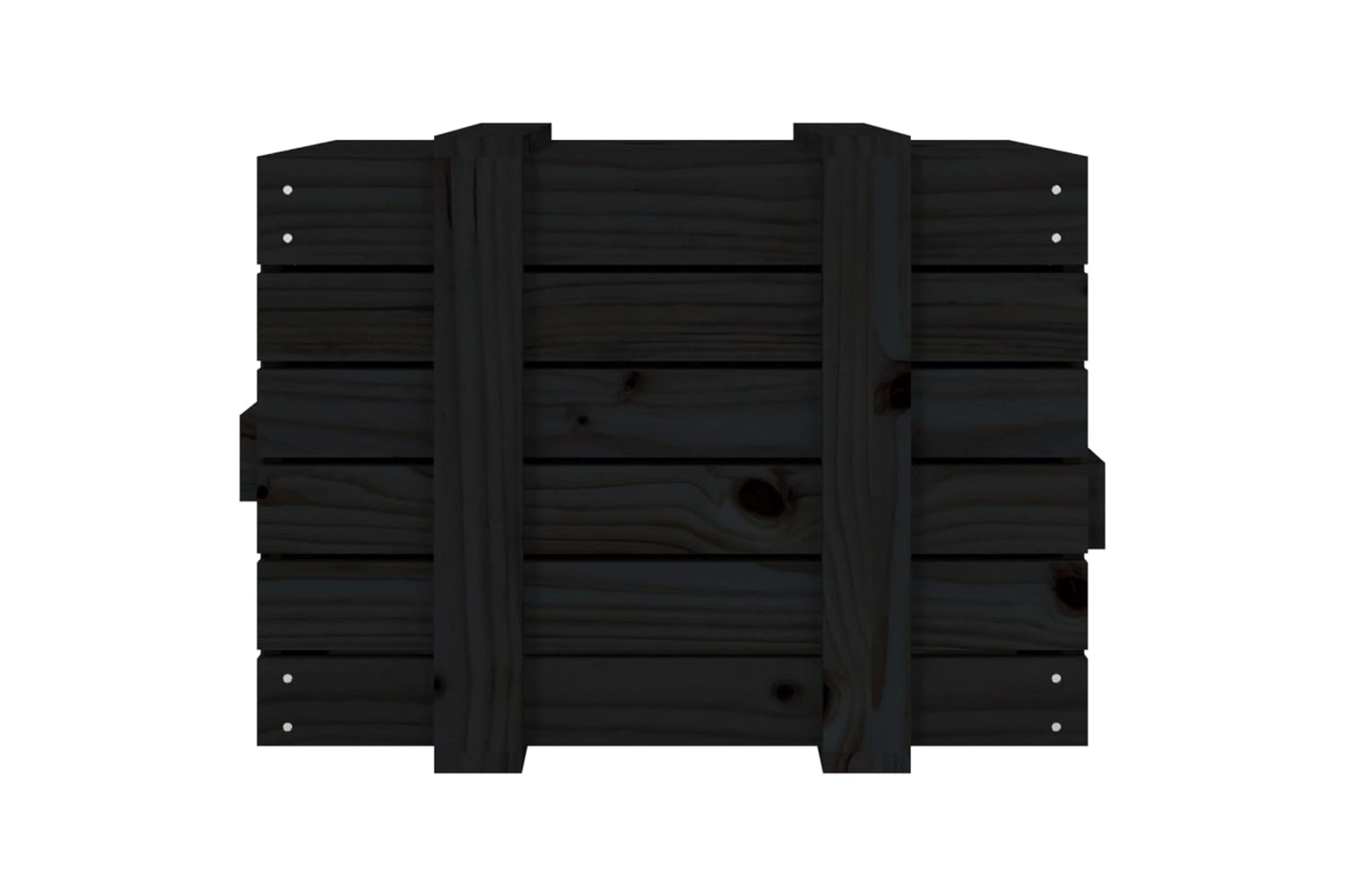 vidaXL 824997 Storage Box Black 58x40.5x42cm Solid Wood Pine-6