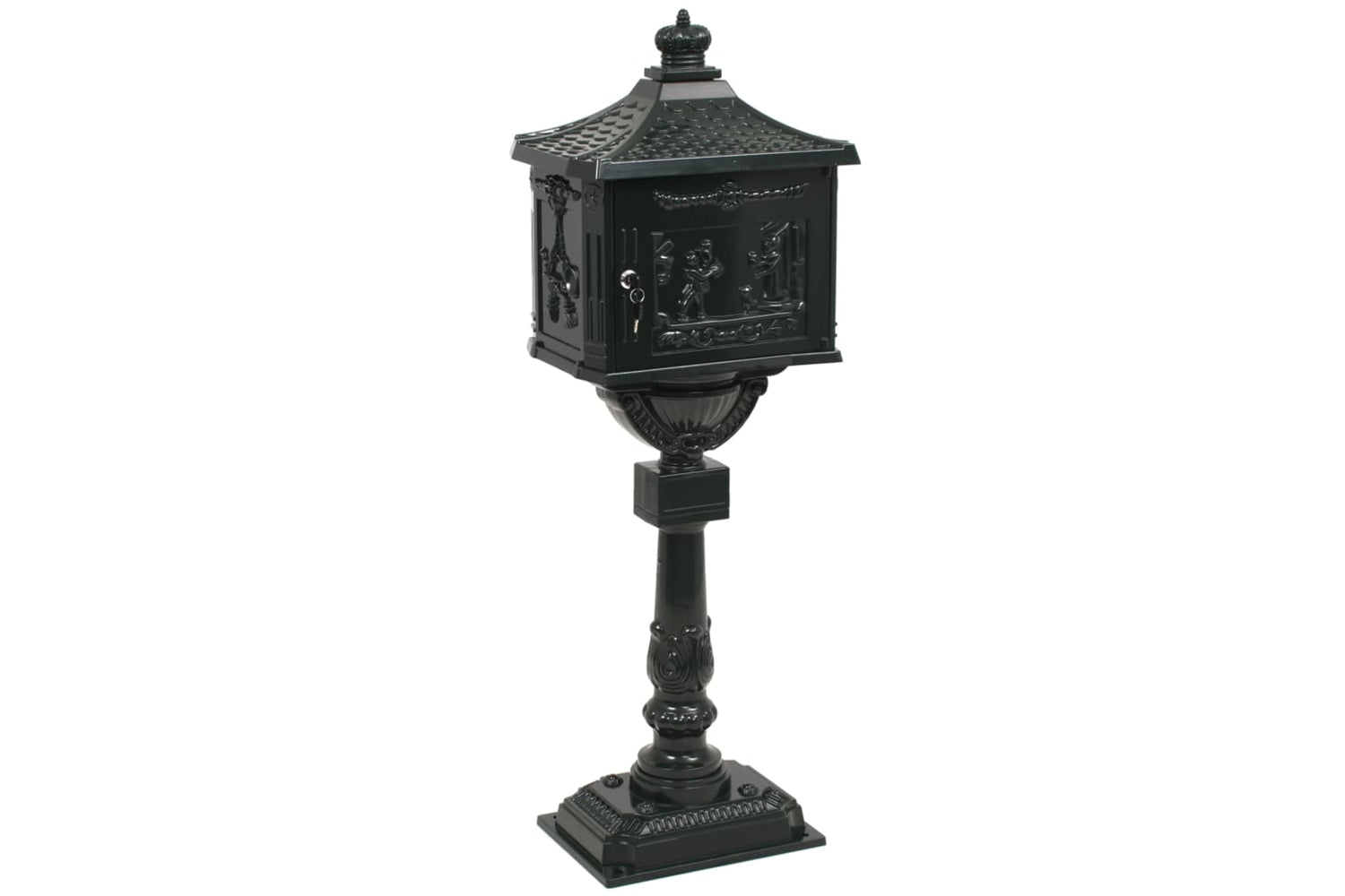 Vidaxl 43893 Pedestal Letterbox Aluminium Vintage Style Rustproof Green-6