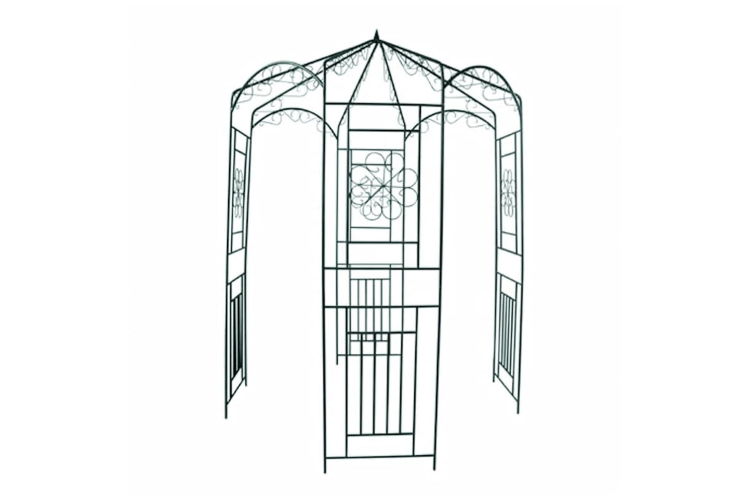 vidaXL 40269 Garden Arch 250cm Dark Green-2