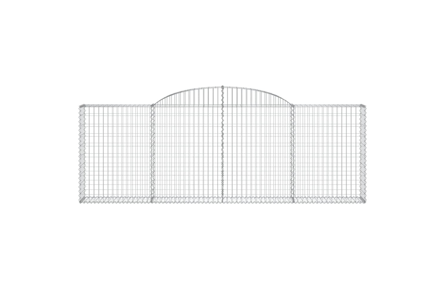vidaXL 153505 Arched Gabion Basket 300x30x100/120cm Galvanised Iron-2