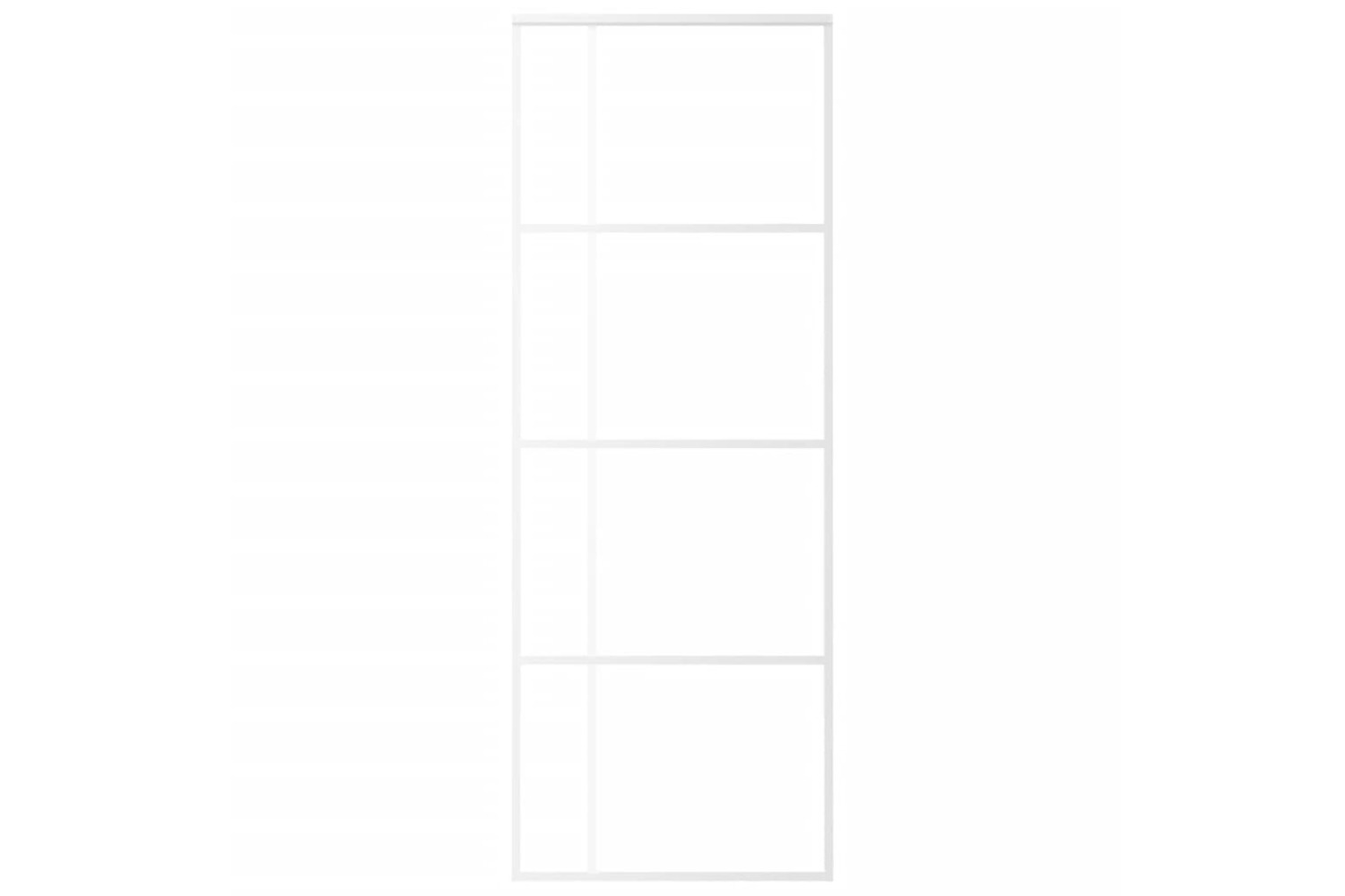 Vidaxl 151681 Sliding Door Frosted Esg Glass And Aluminium 76x205 Cm White-3