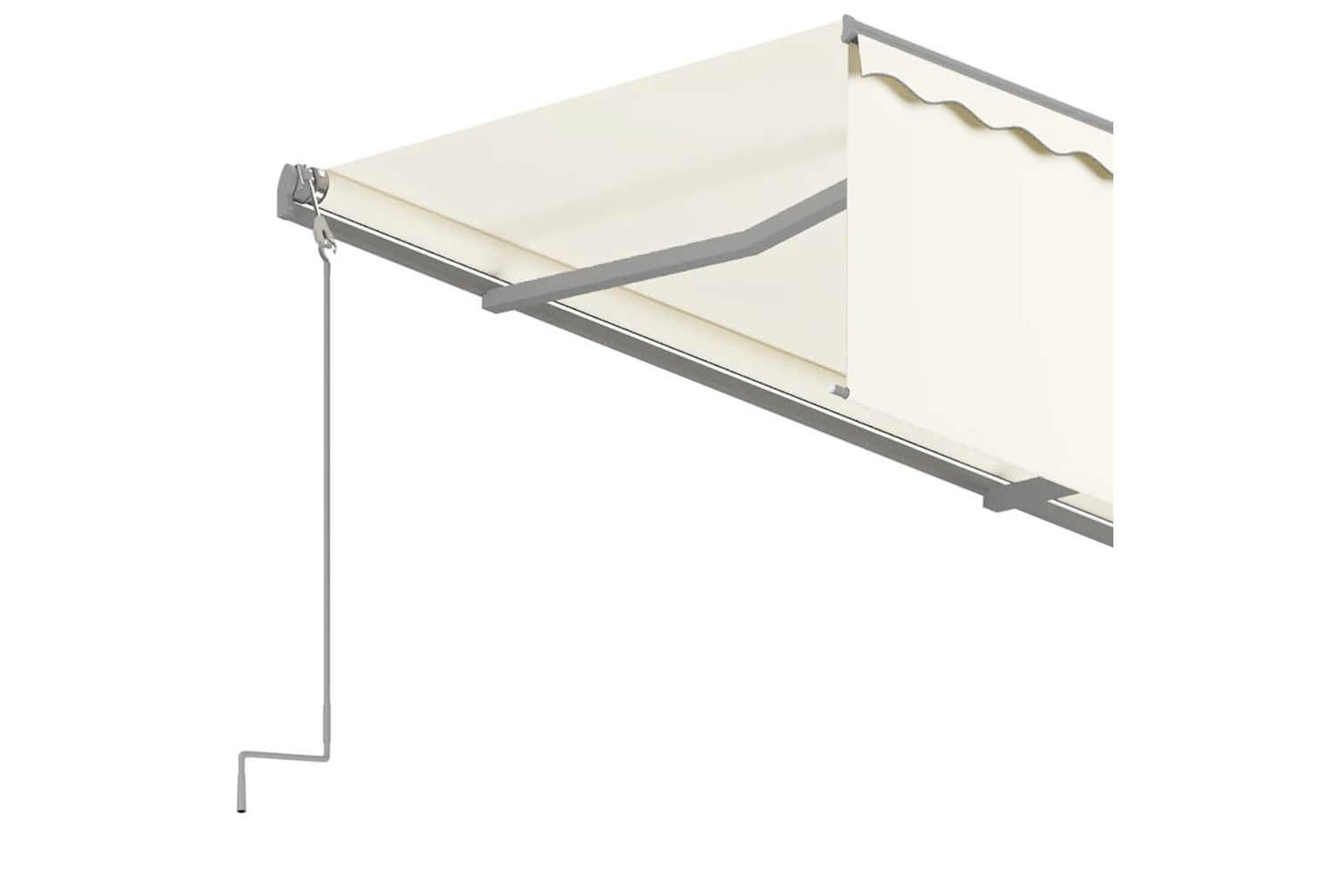 Vidaxl 3069417 Manual Retractable Awning With Blind 4x3m Cream-4