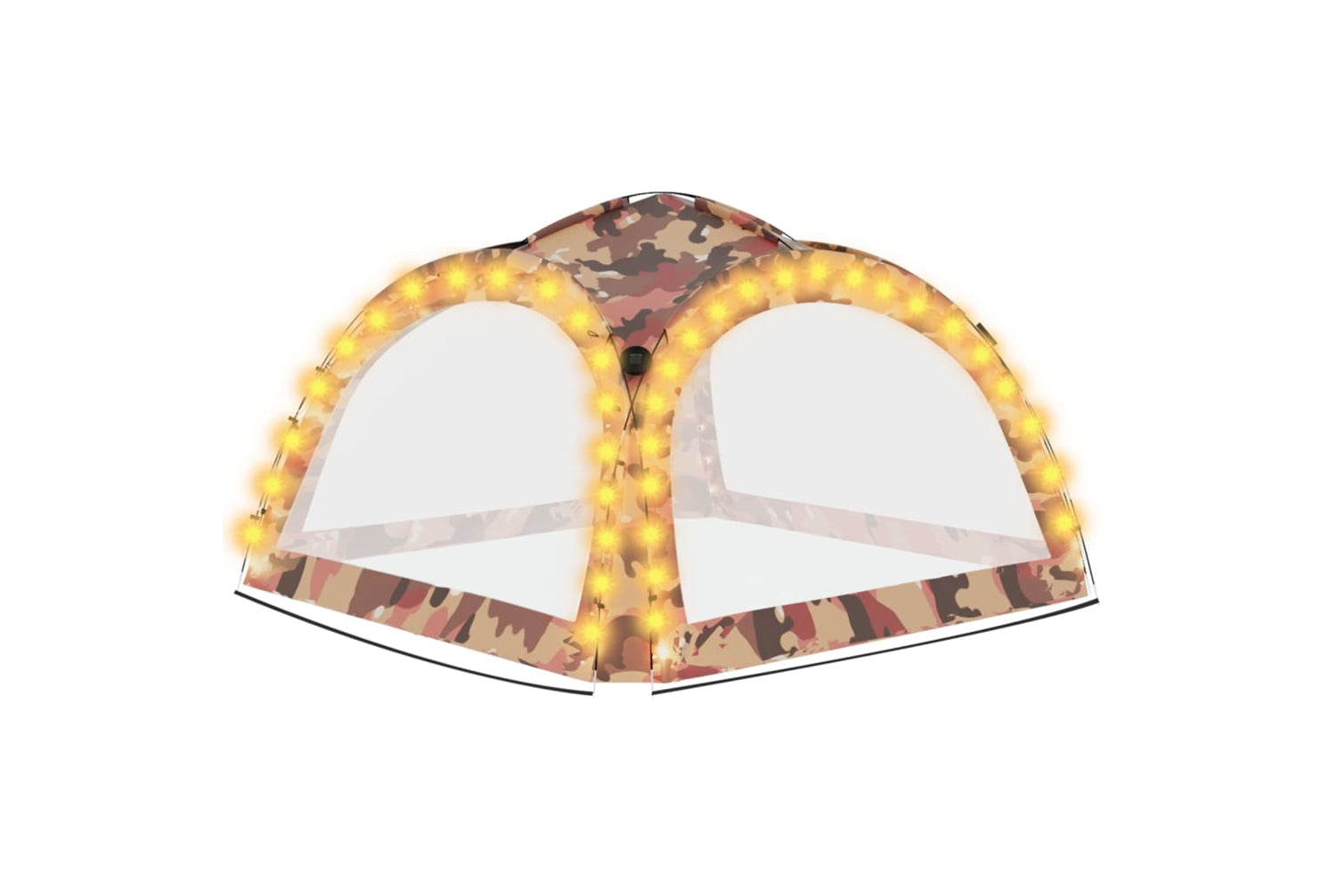 Vidaxl 93078 Party Tent With Led And 4 Sidewalls 3.6x3.6x2.3 M Camouflage-3