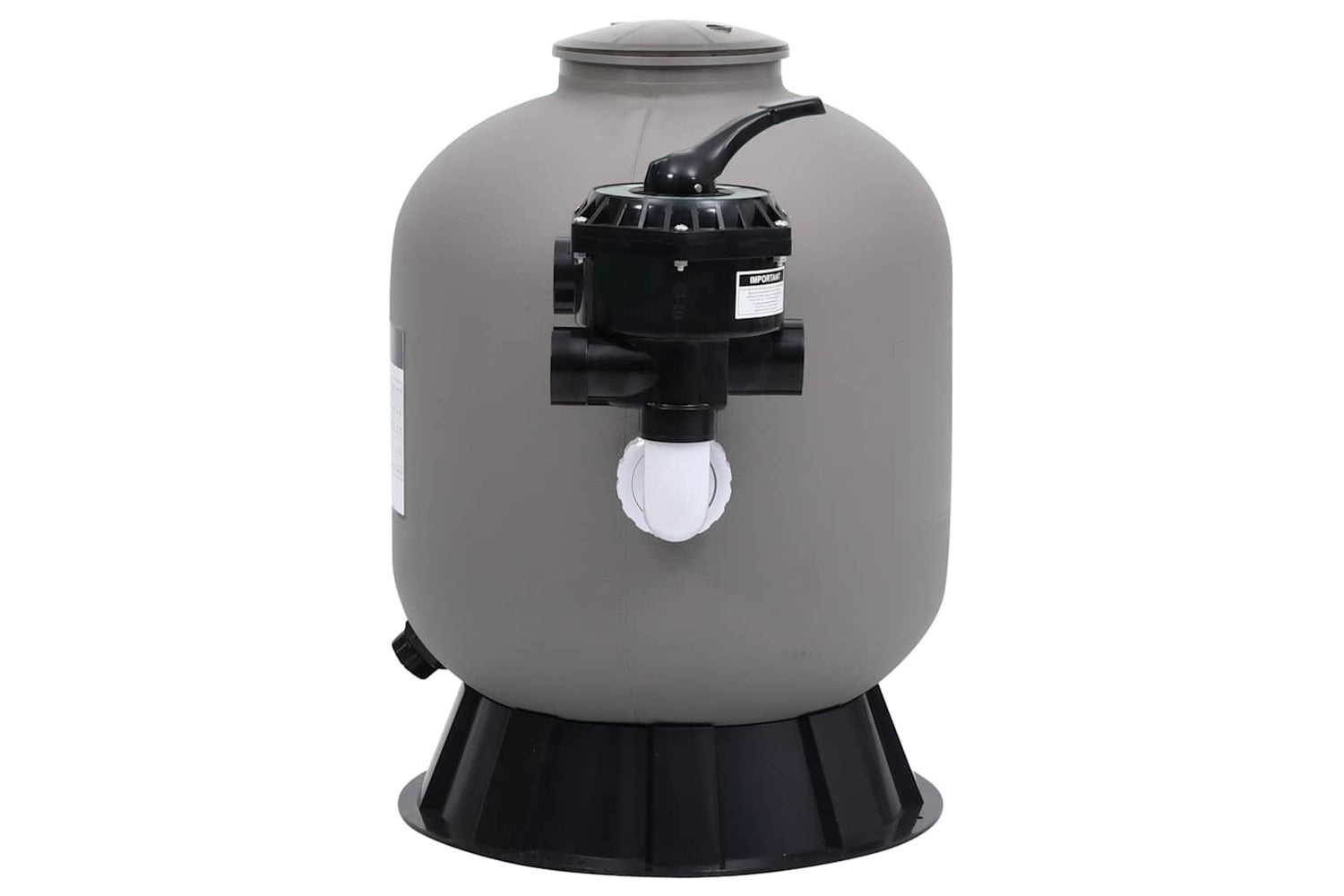 Vidaxl Pool Sand Filter With Side Mount 6-way Valve Grey-3