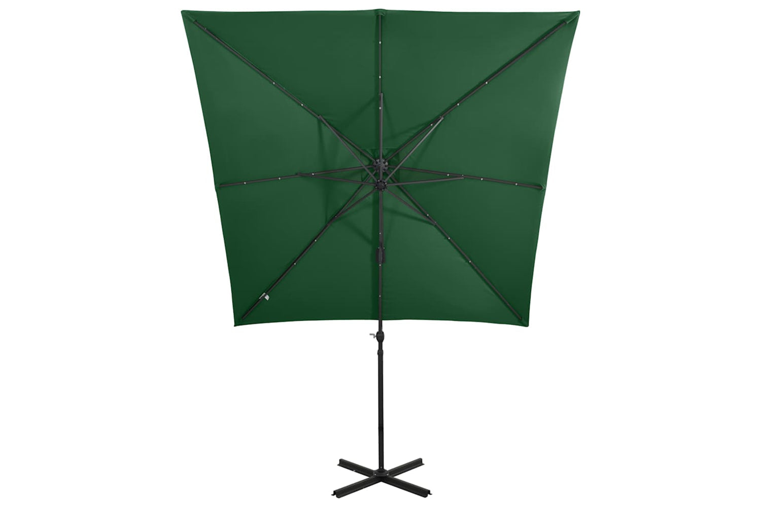 Vidaxl 312321 Cantilever Umbrella With Pole And Led Lights Green 250 Cm-5