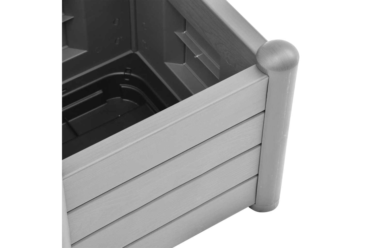 vidaXL 317581 Garden Planter With Trellis 43x43x142cm Pp Stone Grey-6