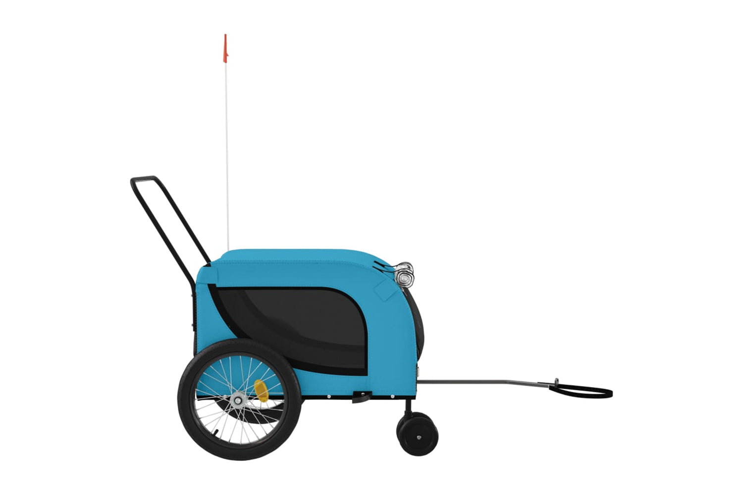 Vidaxl 94030 Pet Bike Trailer Blue And Black Oxford Fabric And Iron-4