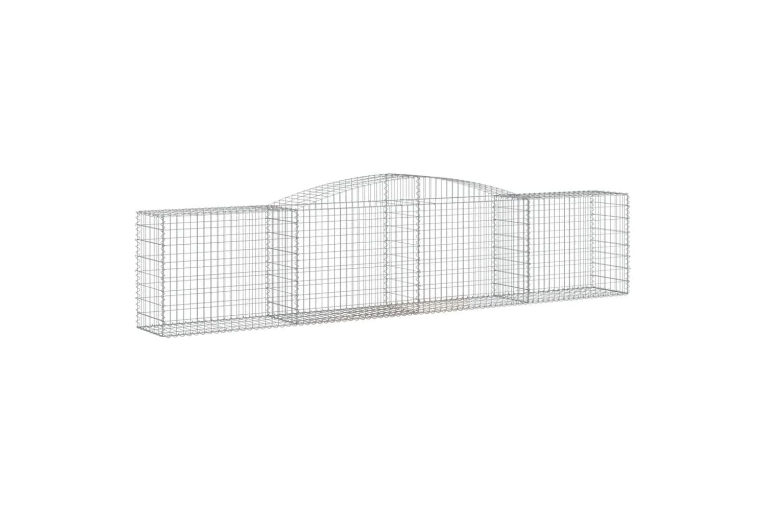 vidaXL 3146990 Arched Gabion Baskets 9 Pcs 400x50x80/100cm Galvanised Iron-2