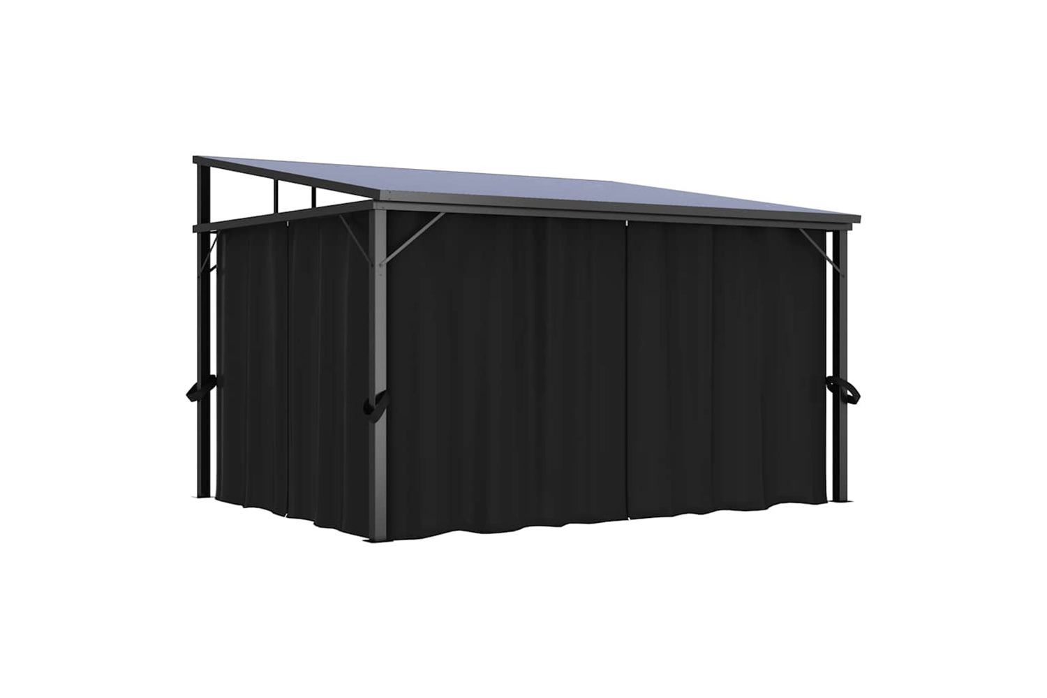 Vidaxl Gazebo With Curtain 405x294x244 Cm Anthracite-3