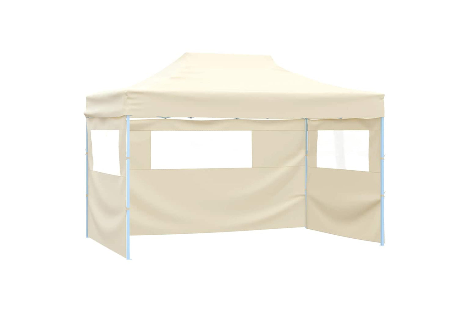 Vidaxl Foldable Tent Pop-up With 4 Side Walls 3x4.5 M Cream White-3