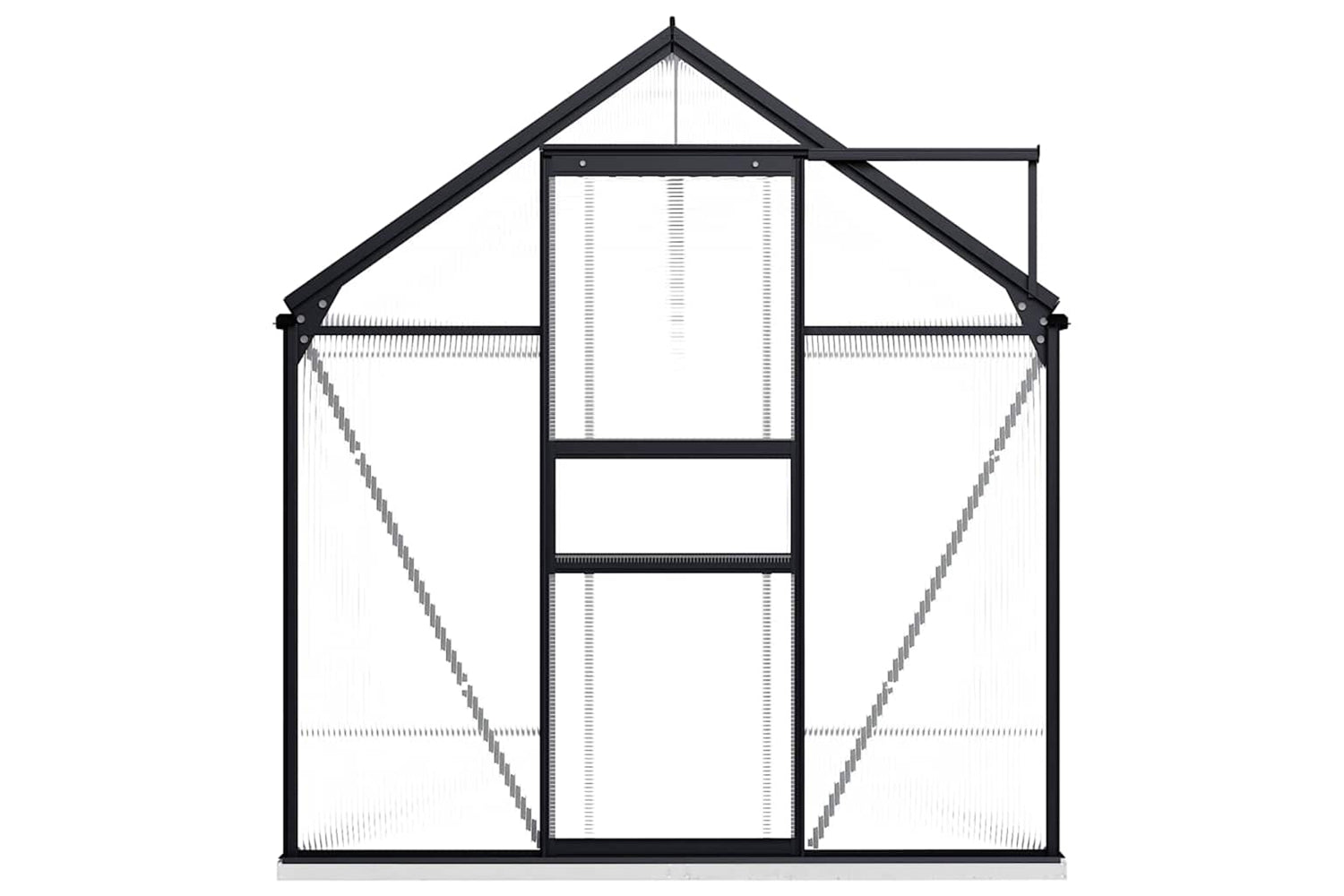 Vidaxl 48217 Greenhouse With Base Frame Anthracite Aluminium 5.89 Mâ²-2