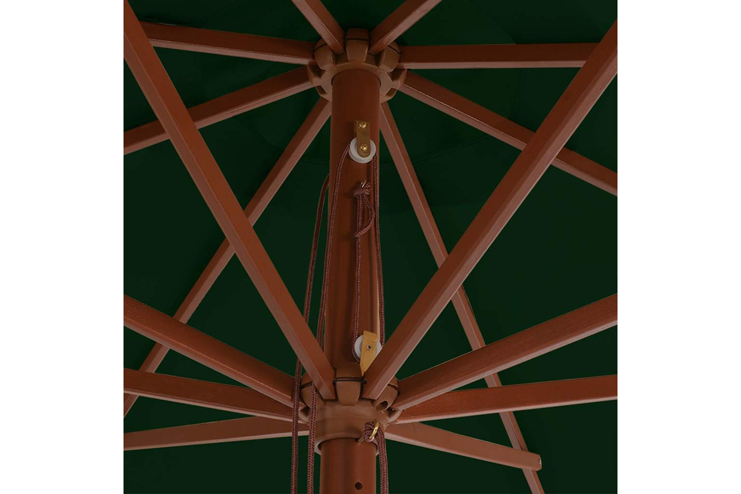 vidaXL 44528 Outdoor Parasol With Wooden Pole 350cm Green-3