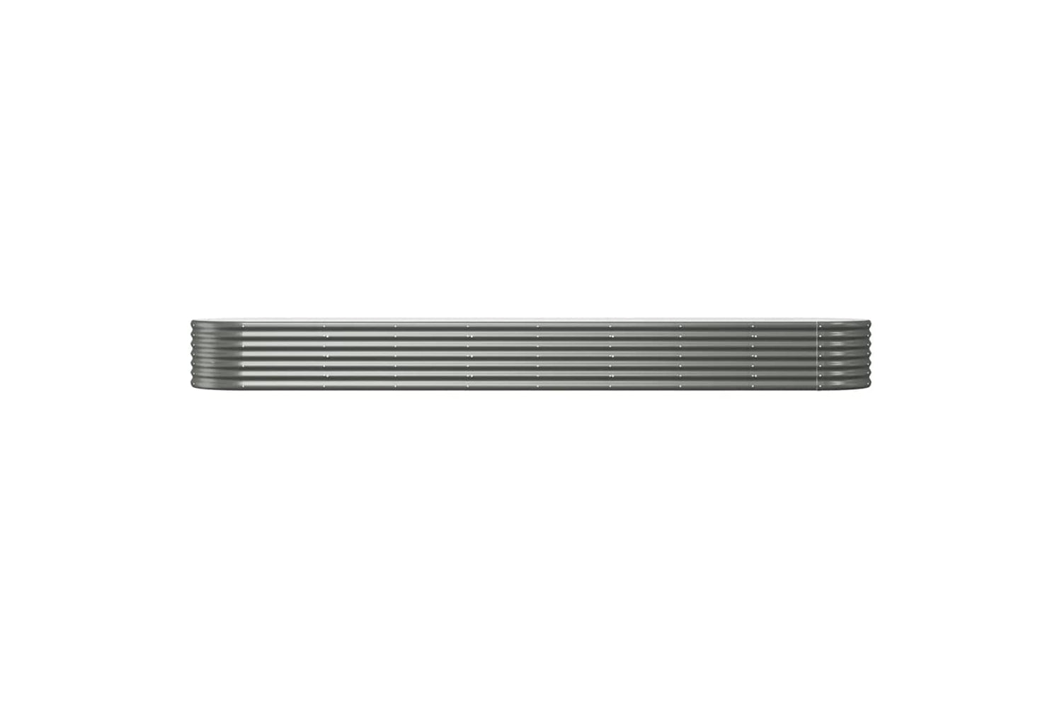 vidaXL 318929 Garden Raised Bed Powder-coated Steel 368x80x36cm Grey-2
