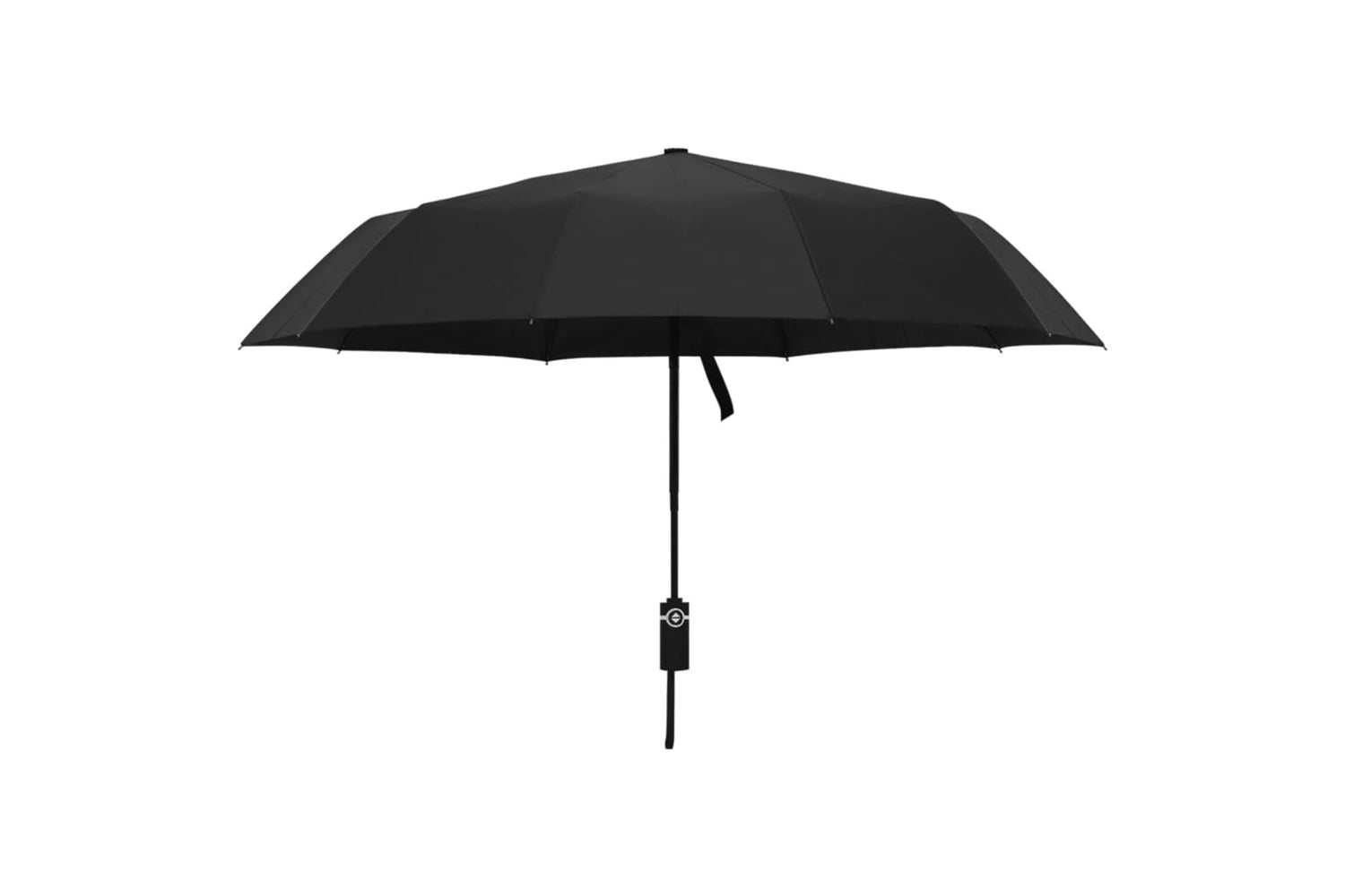 vidaXL 149145 Automatic Folding Umbrella Black 104cm-2