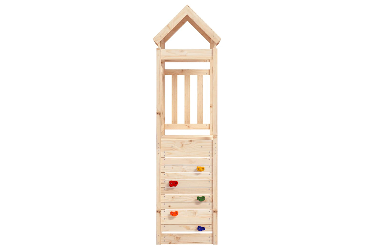 Vidaxl Play Tower With Rockwall 53x110.5x214 Cm Solid Wood Pine-3