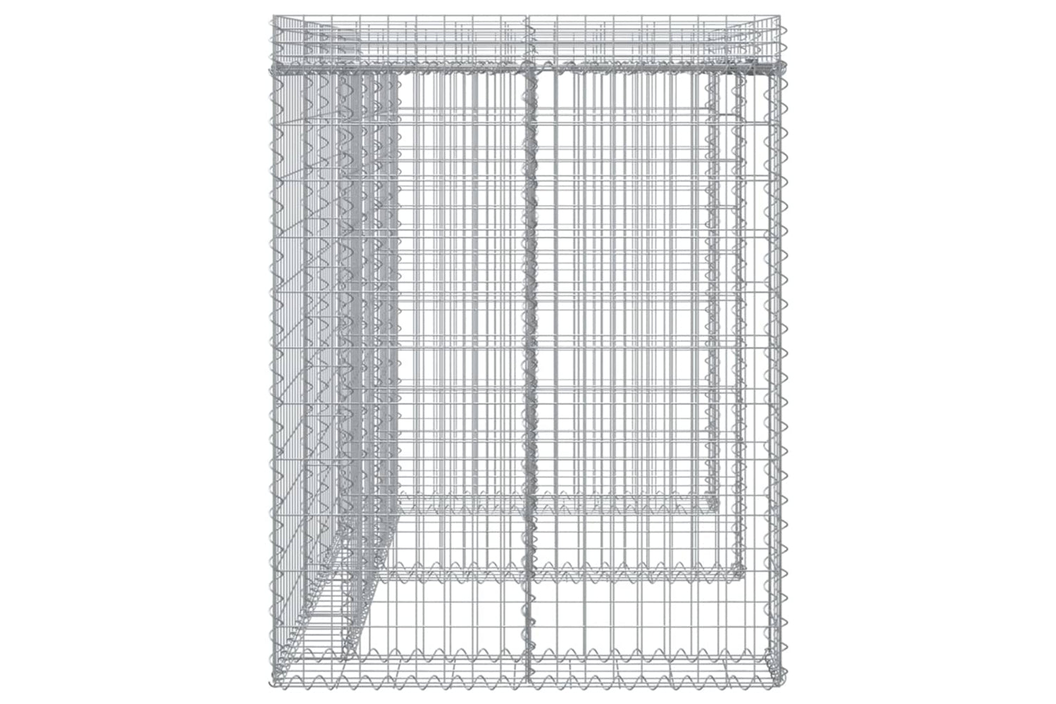 Vidaxl 151336 Gabion Wall For Garbage Bin 192x91x120 Cm Galvanised Iron-3