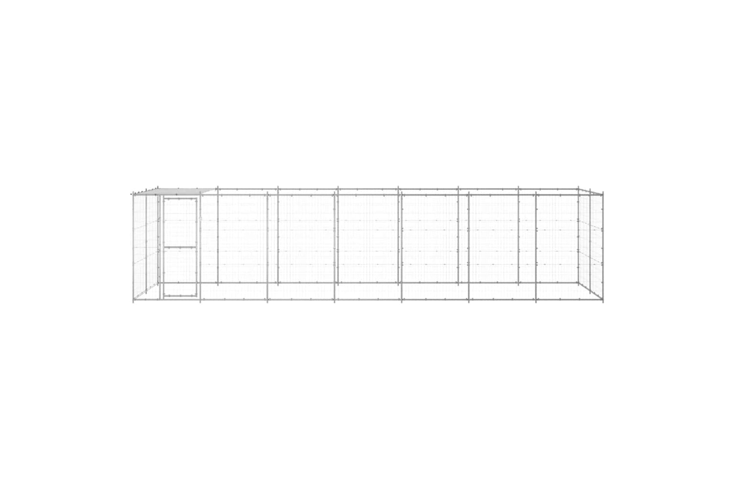 Vidaxl 3082305 Outdoor Dog Kennel Galvanised Steel With Roof 16.94 M2-3