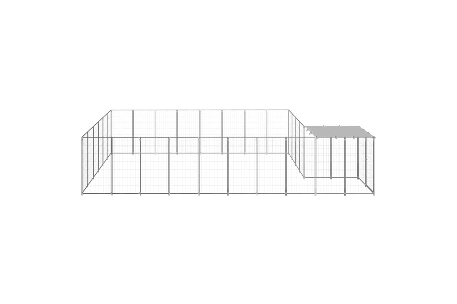 Vidaxl 3082221 Dog Kennel Silver 15.73 M2 Steel-3