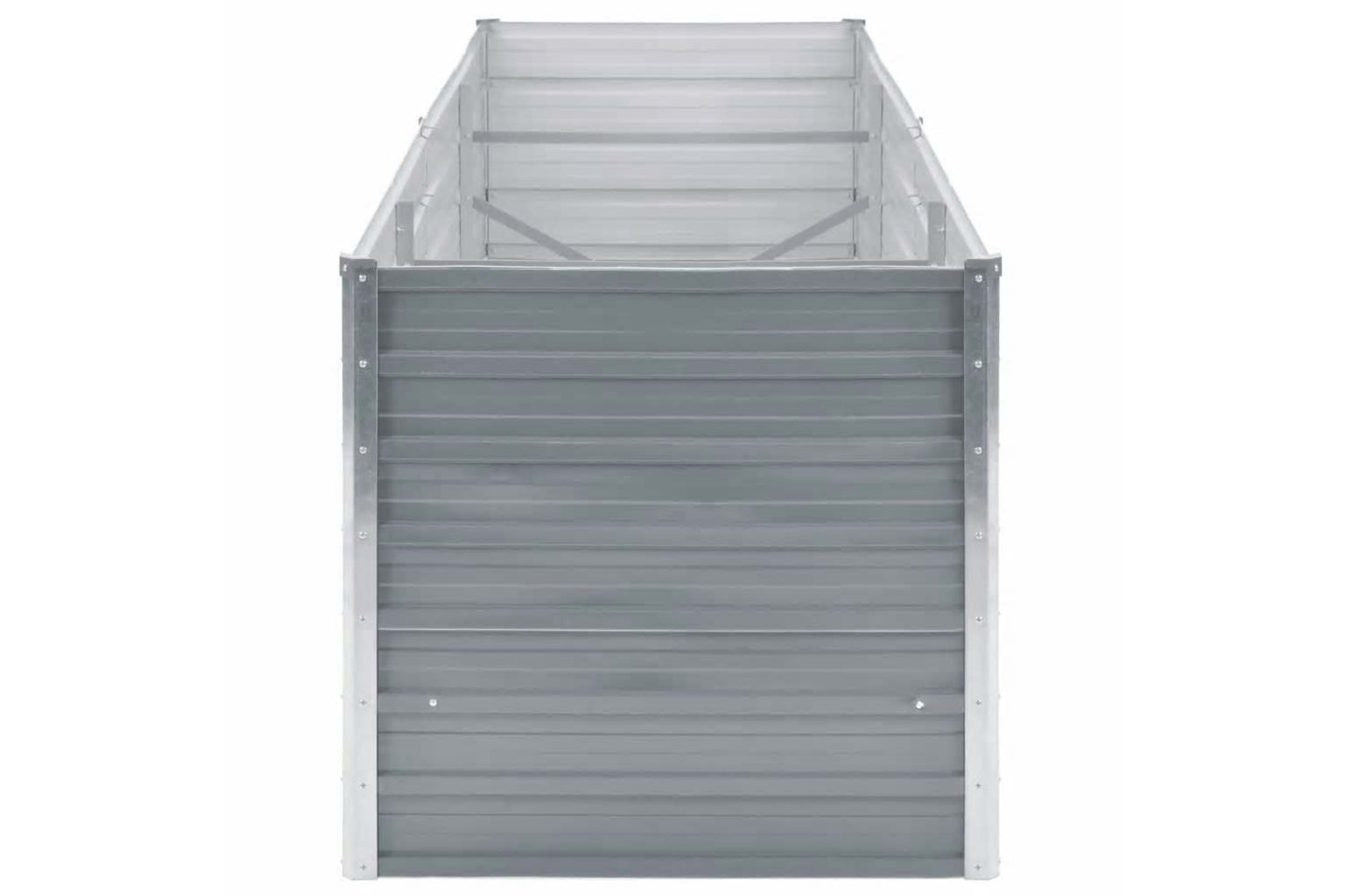 vidaXL 44840 Garden Raised Bed Galvanised Steel 240x80x77cm Grey-3