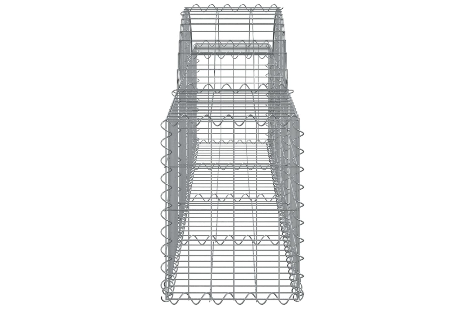 vidaXL 3146049 Arched Gabion Baskets 4 Pcs 200x30x40/60cm Galvanised Iron-4