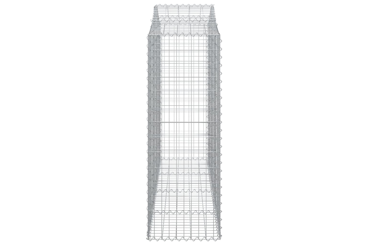 vidaXL 3145683 Arched Gabion Baskets 3 Pcs 200x50x140/160cm Galvanised Iron-4