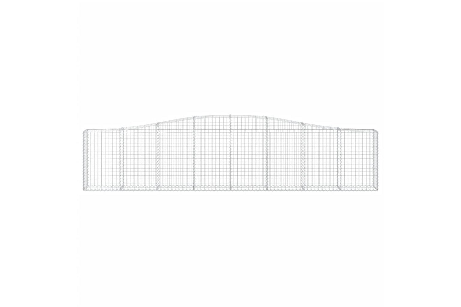 vidaXL 3145814 Arched Gabion Baskets 3 Pcs 400x30x80/100cm Galvanised Iron-3