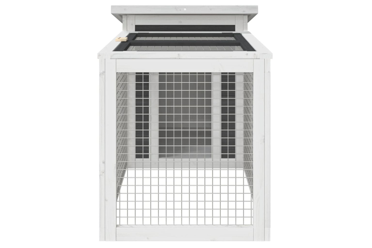 vidaXL 172290 Rabbit Hutch Grey 100.5x54x55cm Solid Wood Pine-4
