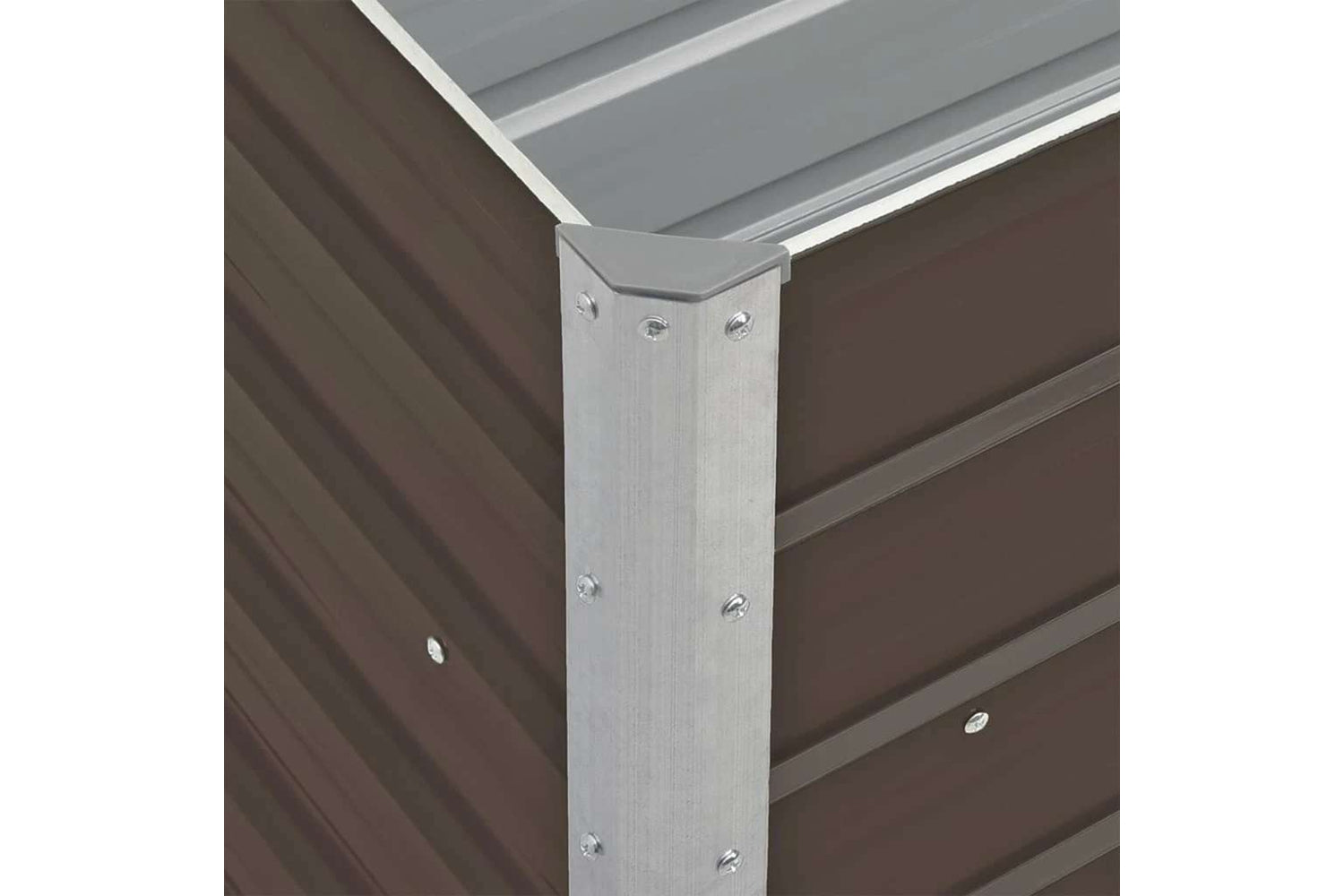 vidaXL 47042 Garden Raised Bed Galvanised Steel 240x40x77cm Brown-6