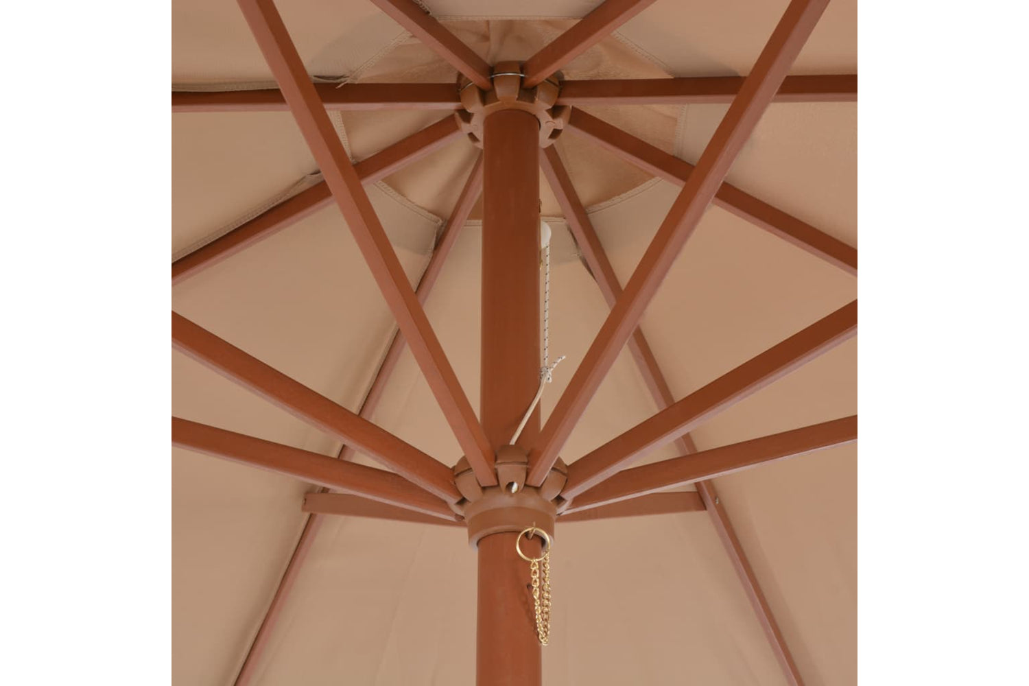 vidaXL 44496 Outdoor Parasol With Wooden Pole 300cm Taupe-5