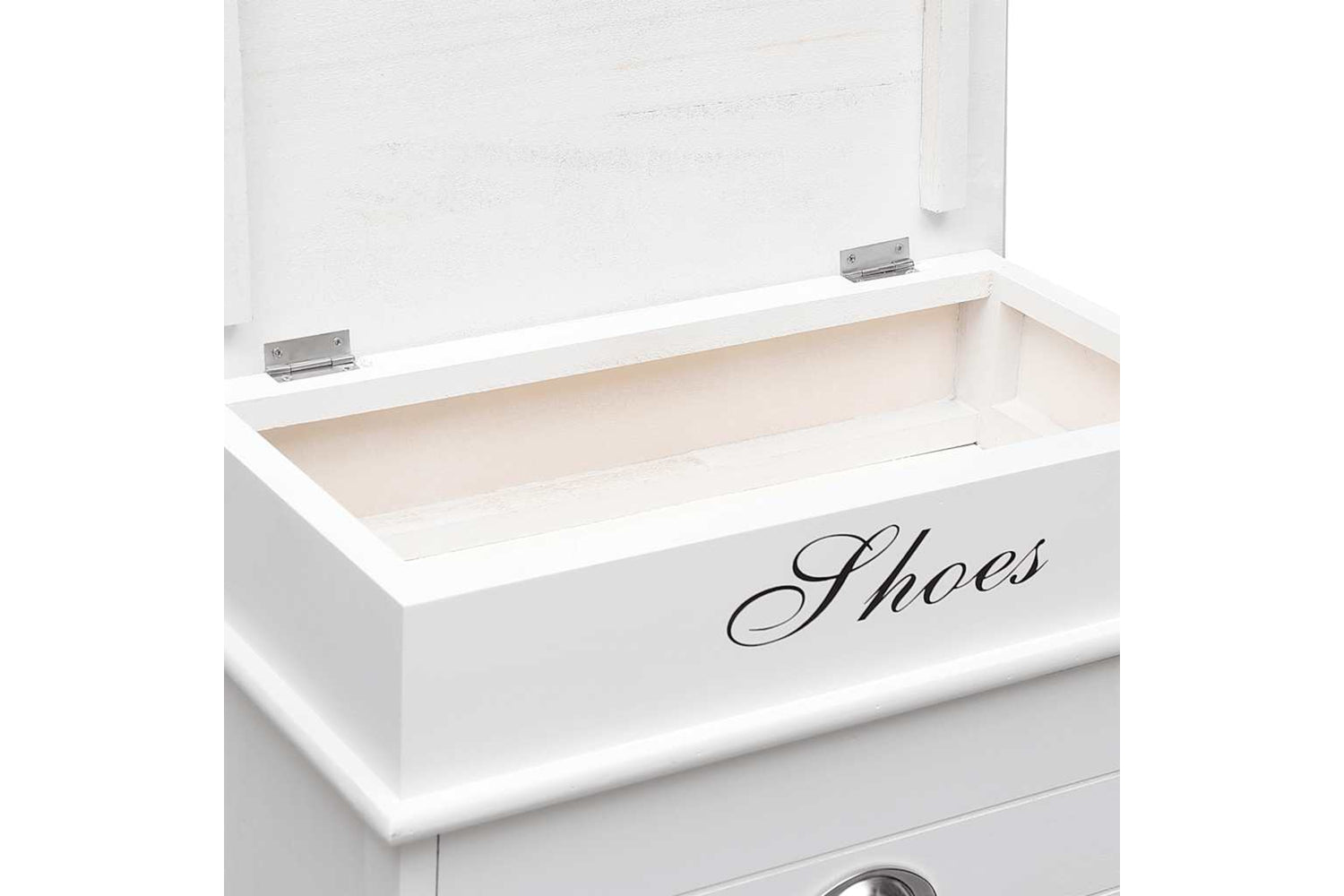 vidaXL 284089 Shoe Cabinet White 50x28x98cm Paulownia Wood-8