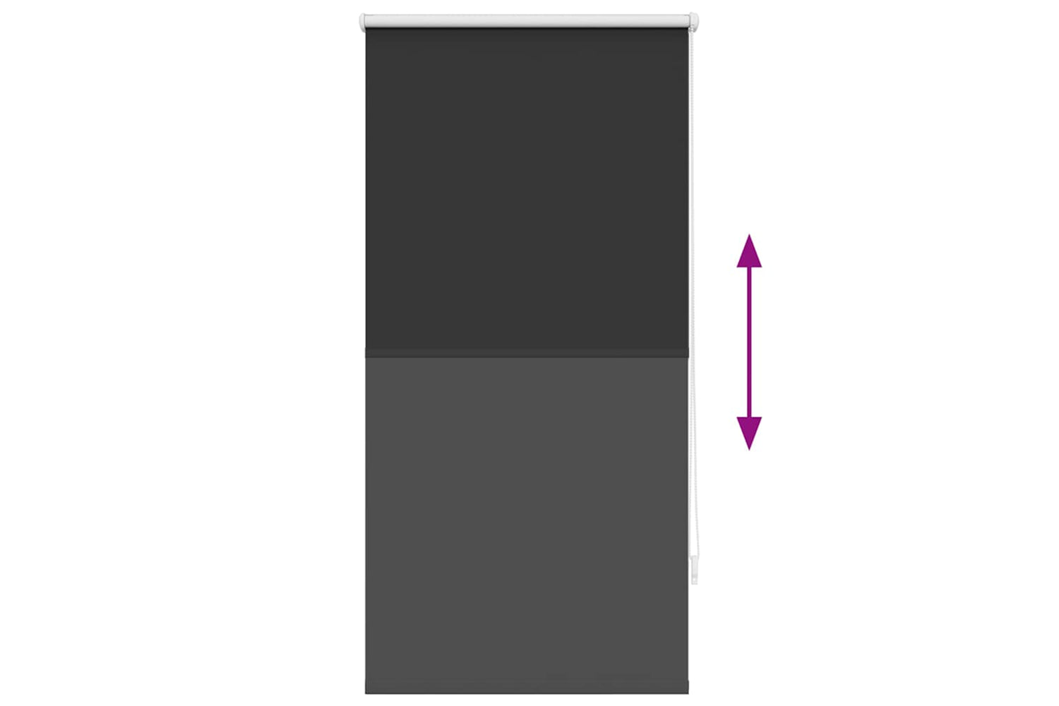 Vidaxl Roller Blind Blackout 60 X 120 Cm Black-8