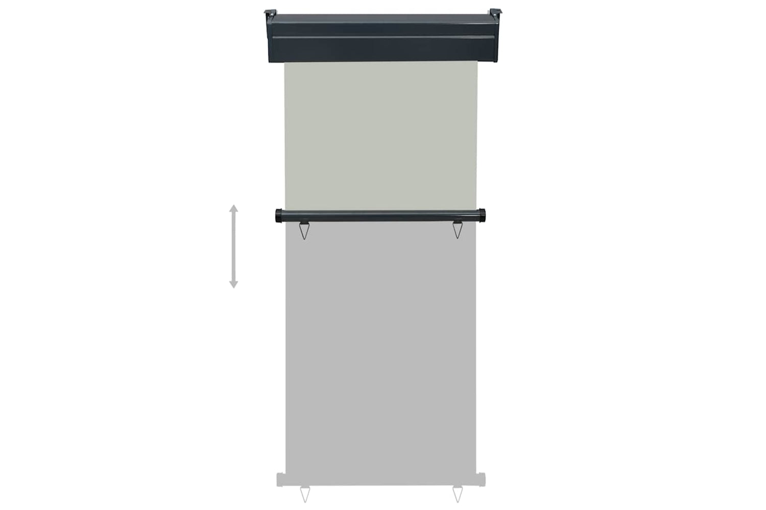 vidaXL Balcony Side Awning 85x250cm Grey-5