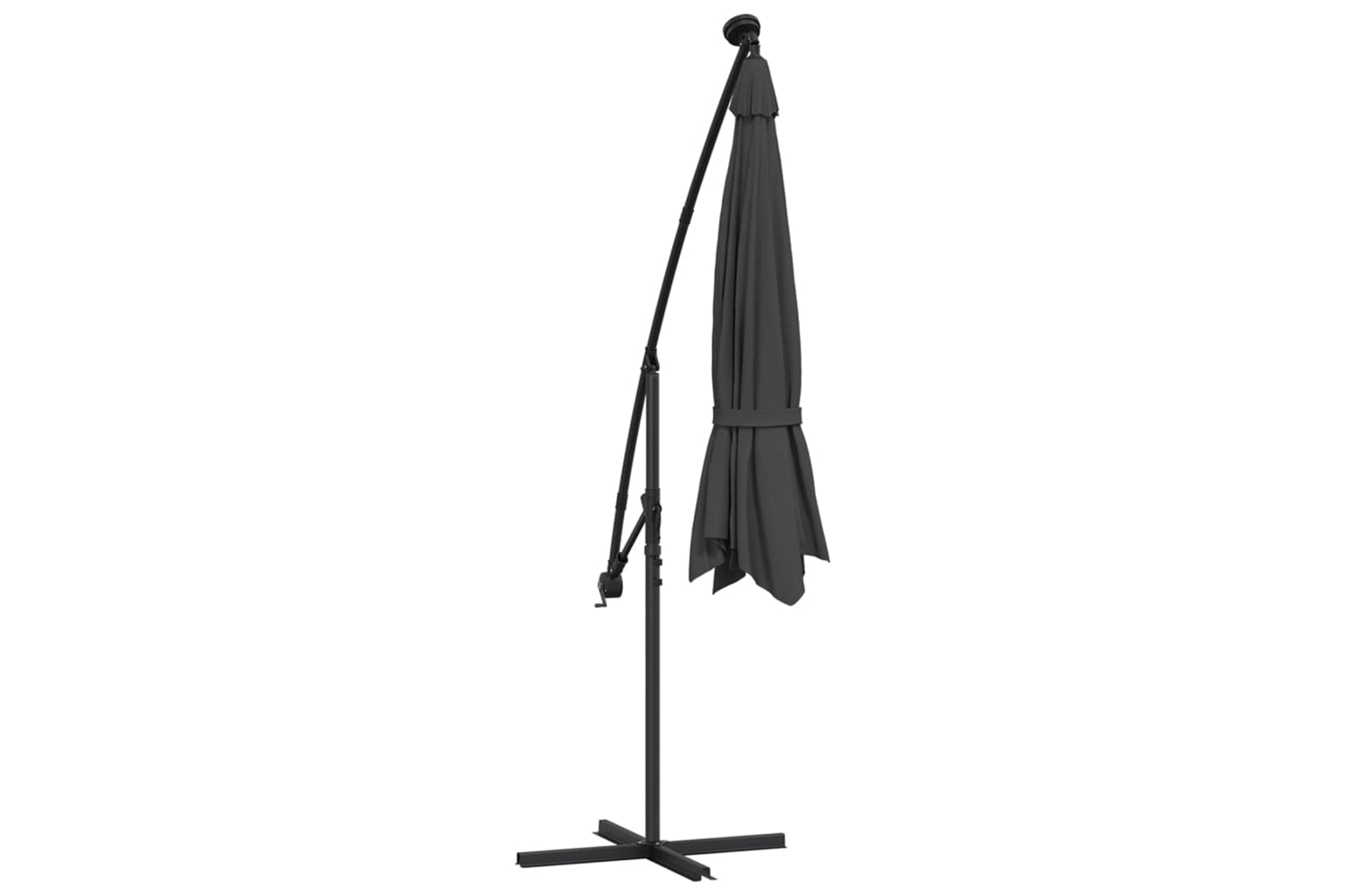 Vidaxl 44521 Cantilever Umbrella Led Lights And Steel Pole 300cm Anthracite-7