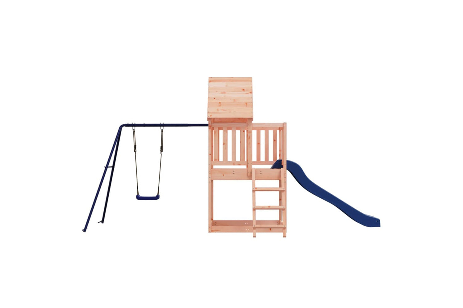 Vidaxl 3155937 Playhouse With Slide Ladder Swing Solid Wood Douglas-3