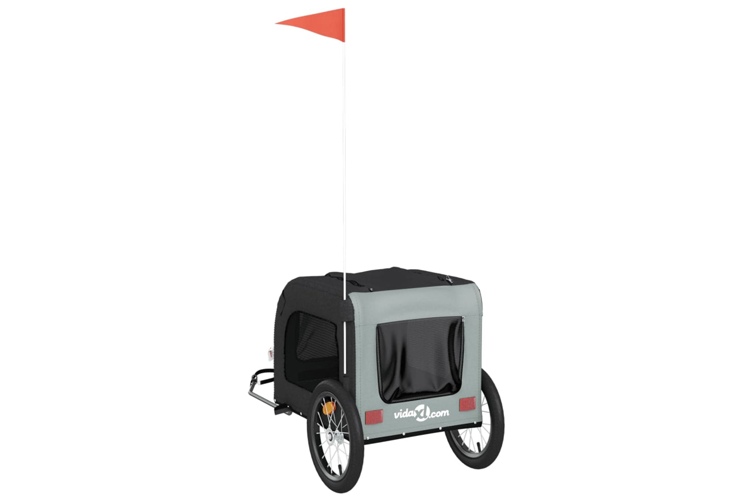 Vidaxl 93832 Pet Bike Trailer Black And Grey Oxford Fabric And Iron-7