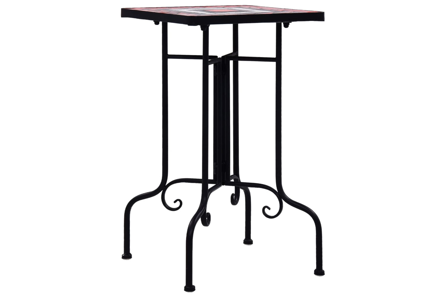 Vidaxl 46712 Mosaic Side Table Terracotta And White Ceramic-3