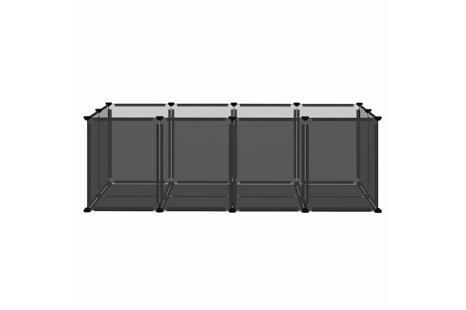 vidaXL 340571 Small Animal Cage Black 144x74x46.5cm Pp And Steel-2