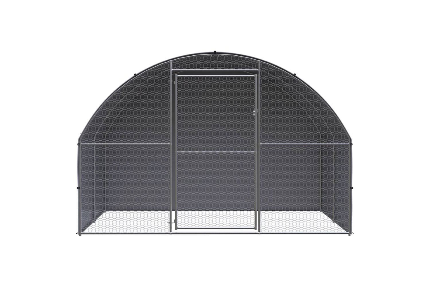 Vidaxl 3095472 Outdoor Chicken Coop 3x2x2 M Galvanised Steel-2