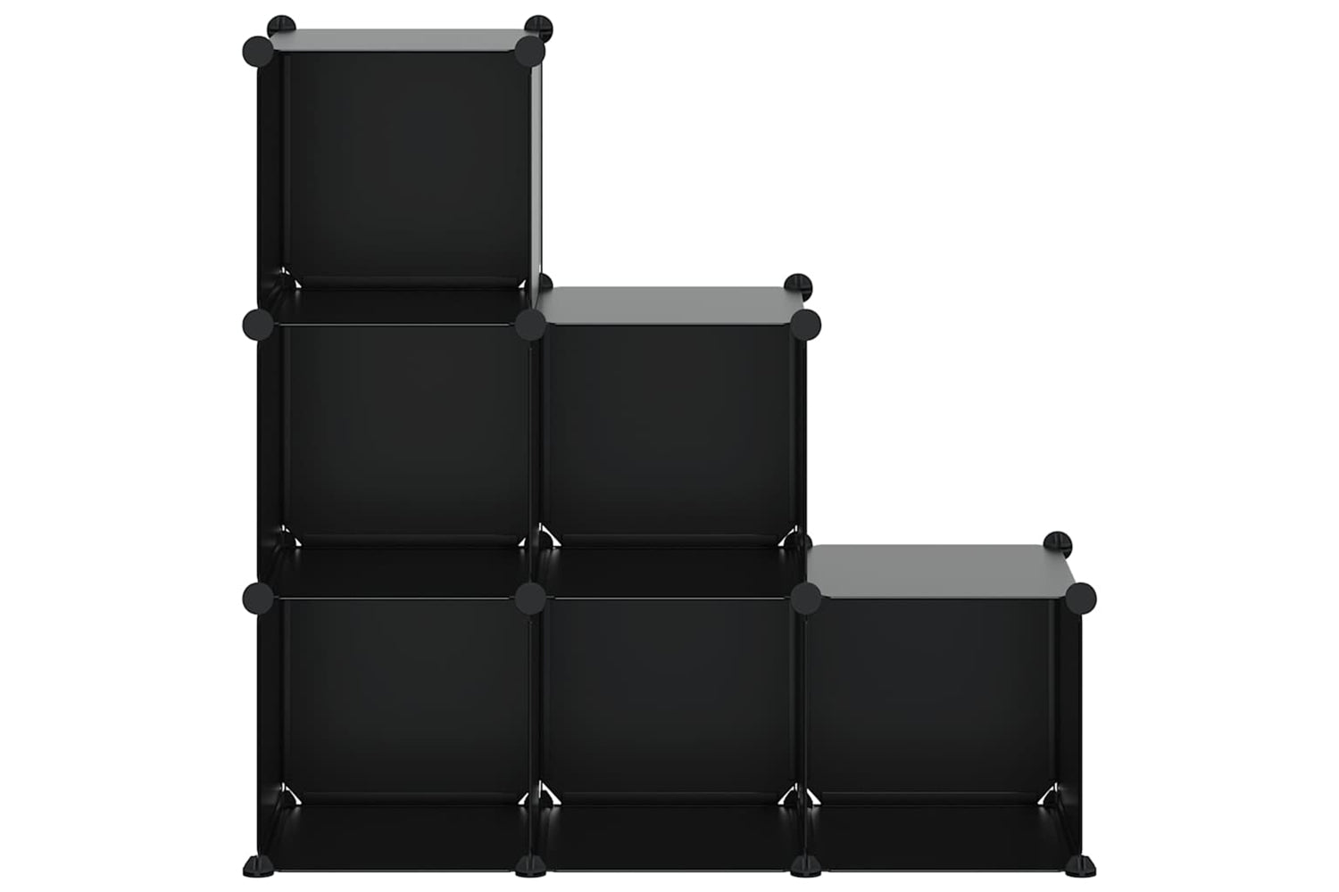 Vidaxl 340548 Storage Cube Organiser With 6 Cubes Black Pp-4