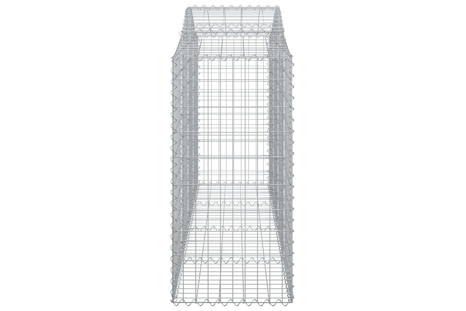vidaXL 3145666 Arched Gabion Baskets 7 Pcs 200x50x120/140cm Galvanised Iron-4