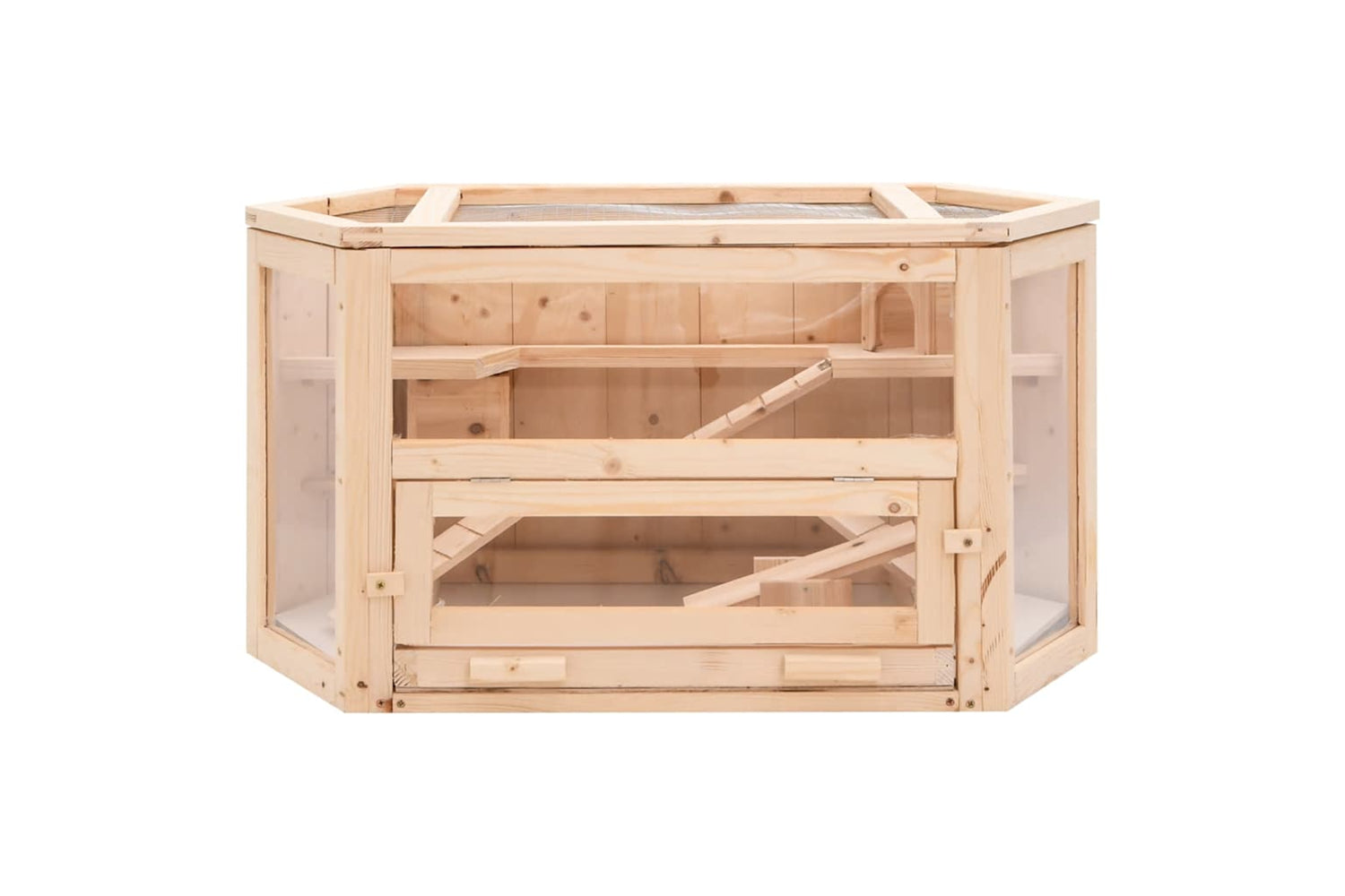 vidaXL 172379 Hamster Cage 80x40x43cm Solid Wood Fir-4