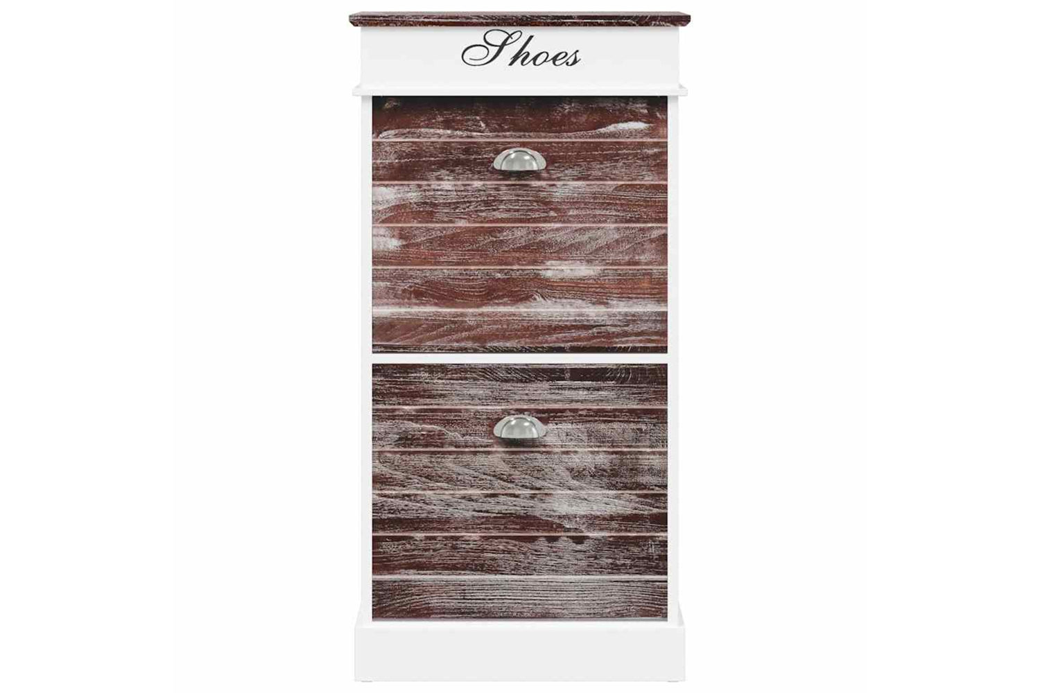 vidaXL 284088 Shoe Cabinet Brown 50x28x98cm Paulownia Wood-3
