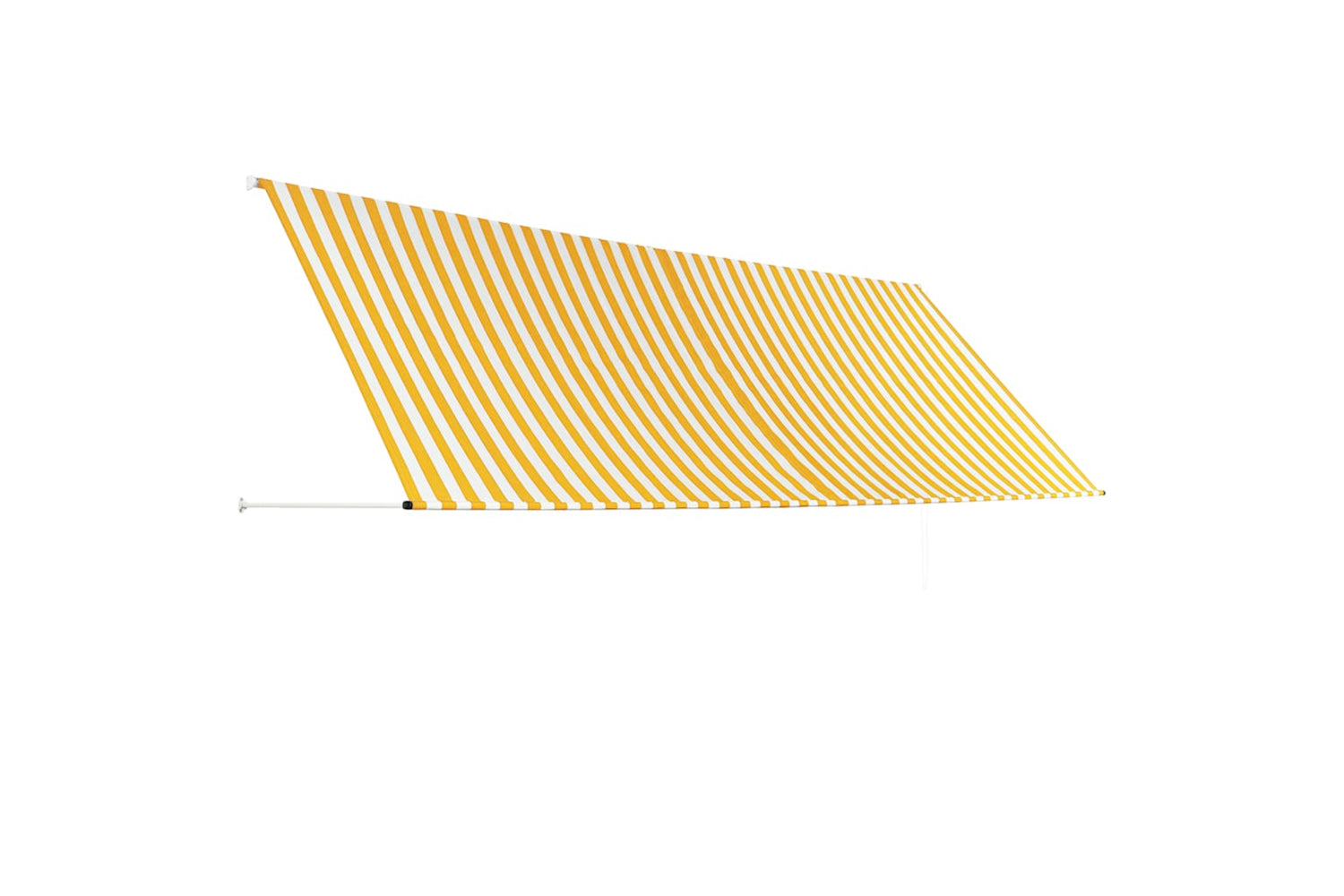 Vidaxl Retractable Awning 400x150 Cm Yellow And White-3