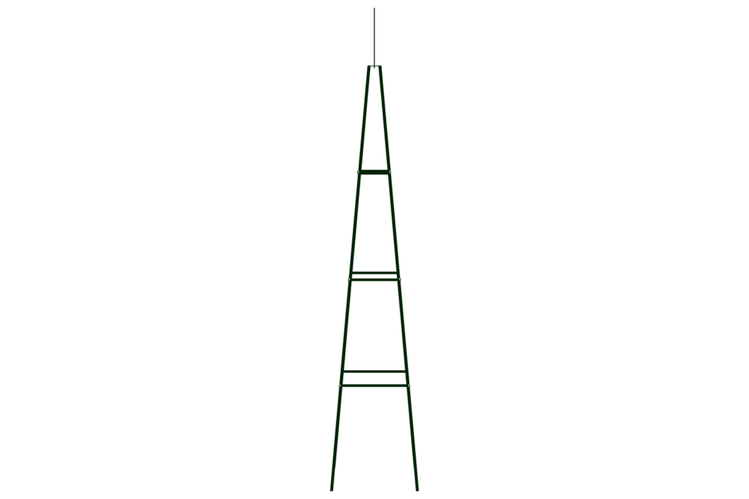 vidaXL 47096 Garden Climbing Plant Racks 2 Pcs Dark Green 35x35x195cm Iron-3